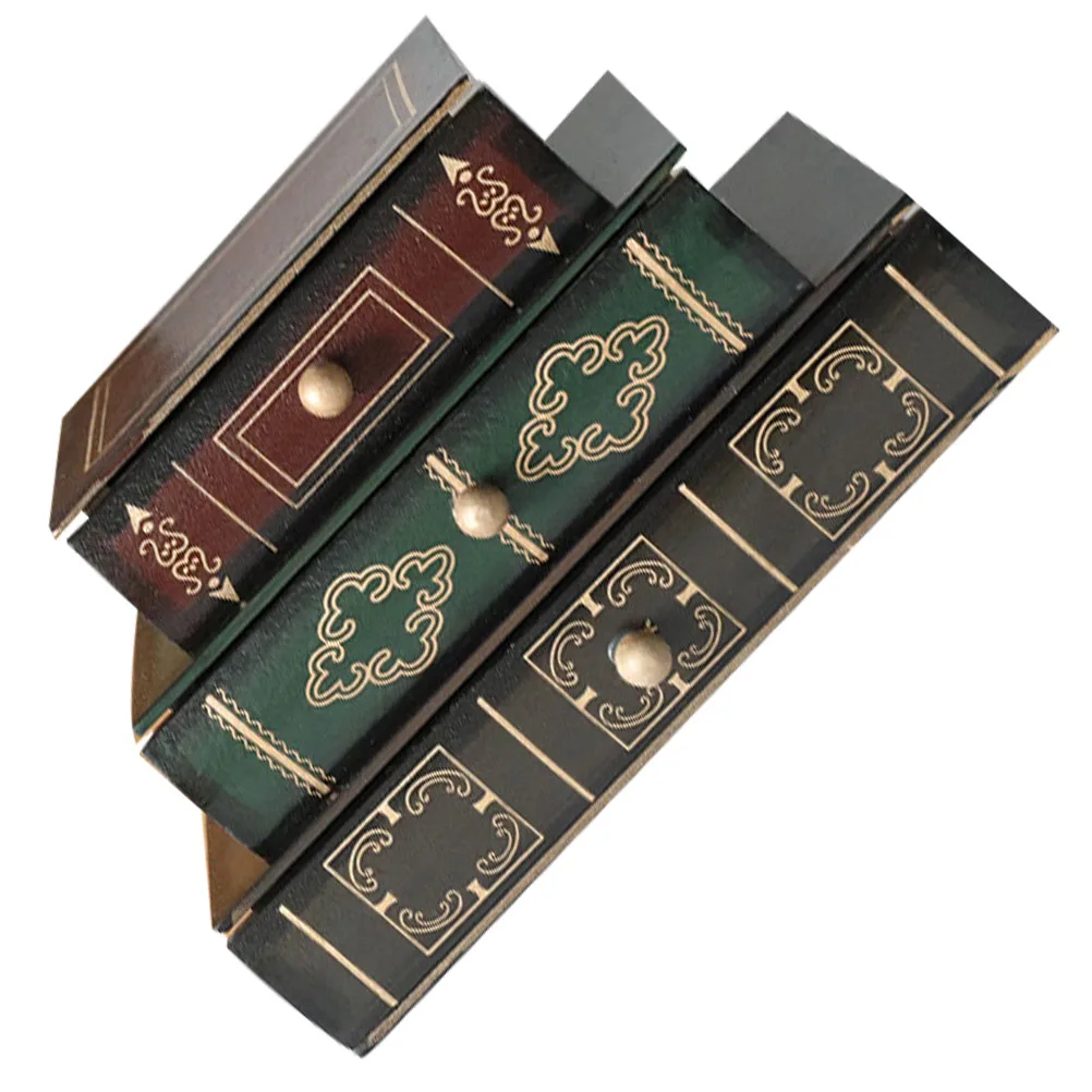 

Key Storage Box Decorative Boxes for Bookcase Books Jewelry Table Holder Shape Organizer