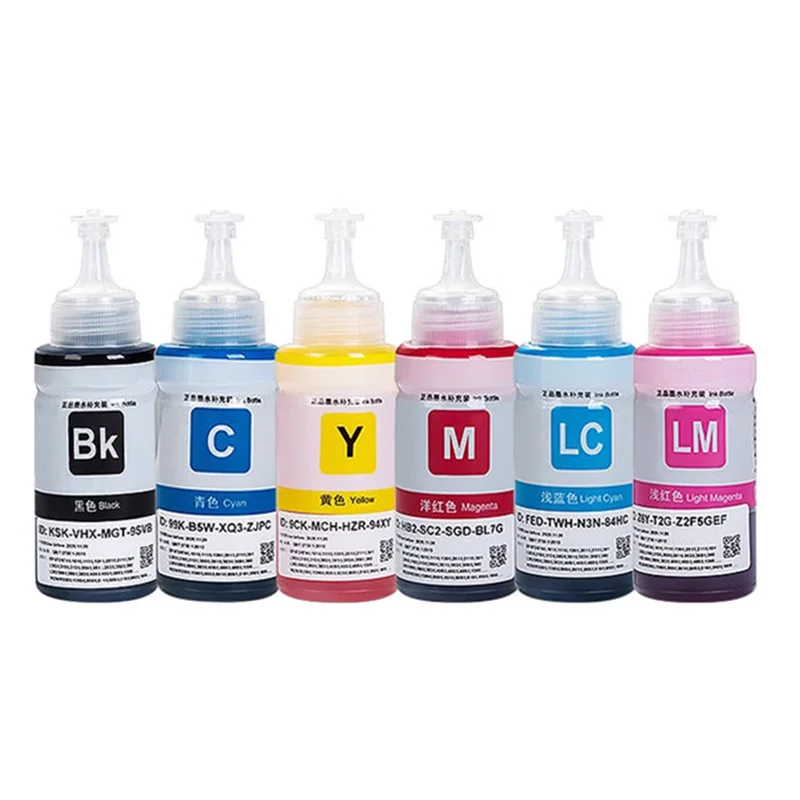 Tinta de Recarga de Alta Calidad 664 672 673 para Impresoras EPN L100 L110 L120 L210 L310 L355 L360 L364 L365 L486 L550 L800 L805 L810