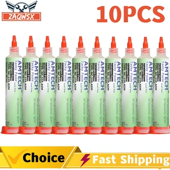 10 Uds 100% Original AMTECH NC-559-ASM BGA PCB pasta de soldadura sin limpieza grasa de flujo de aceite avanzada pasta de reparación de soldadura de 10cc