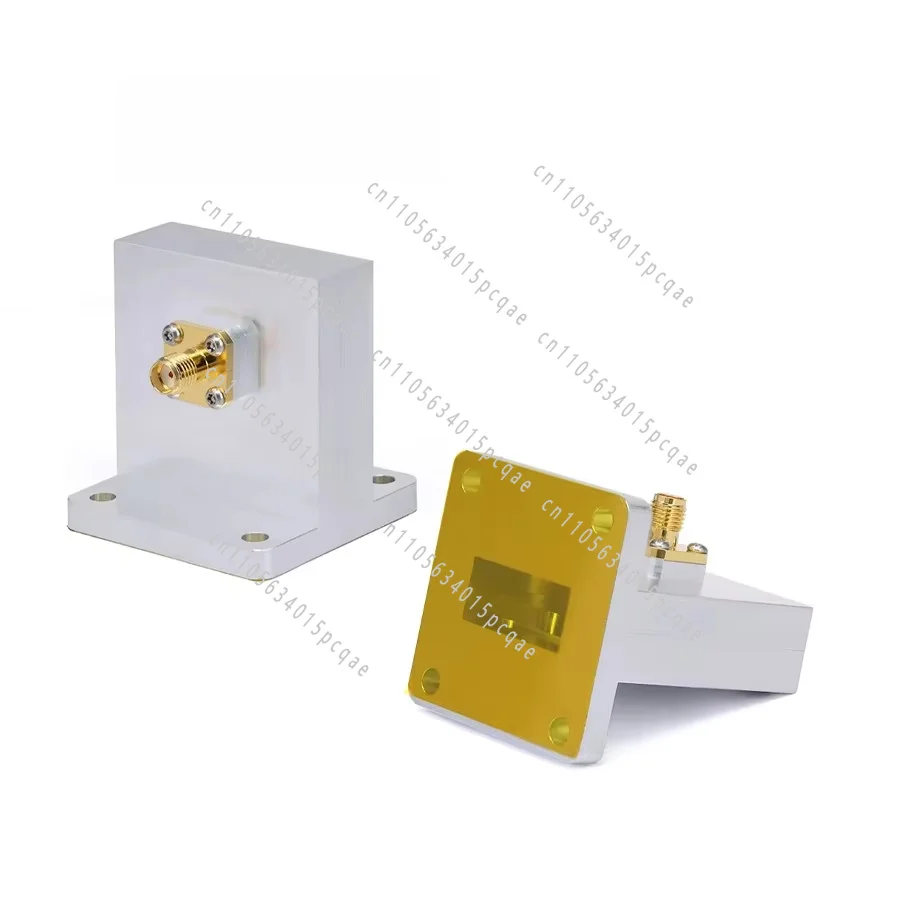 WR-90 to for SMA Female Right Angle Waveguide to Coax Adapters 8.2-12.4GHz with UBR100 Flange Telecom Parts