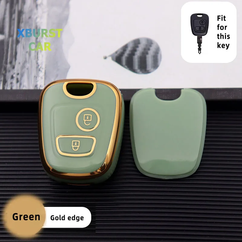 2 Buttons Shell Fob Holder for Peugeot 106 107 206 207 307 for Citroen C1 C2 C3 C4 XSARA for Toyota AYGO TPU Car Key Cover Case