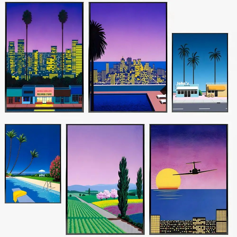 Japan Art H-Hiroshi Nagai Painting Calligraphy High Quality Modern Canvas Wall Art Decoration For Home Living Room Bedroom Gift