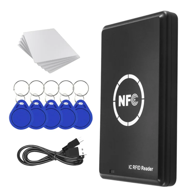 Imagem -02 - Leitor de Cartão Inteligente Nfc Rfid Copiadora Duplicadora 13.56khz Key Fob Gravador 13.56mhz Programador Criptografado Usb Uid T5577