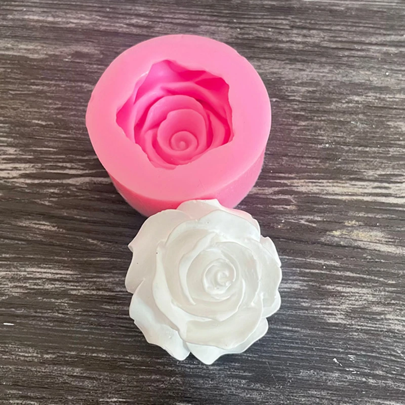 Molde de silicona de rosas hermosas 3D, herramientas de decoración de pasteles de Chocolate DIY, Fondant, decoración de pasteles de boda, flores, molde de jabón