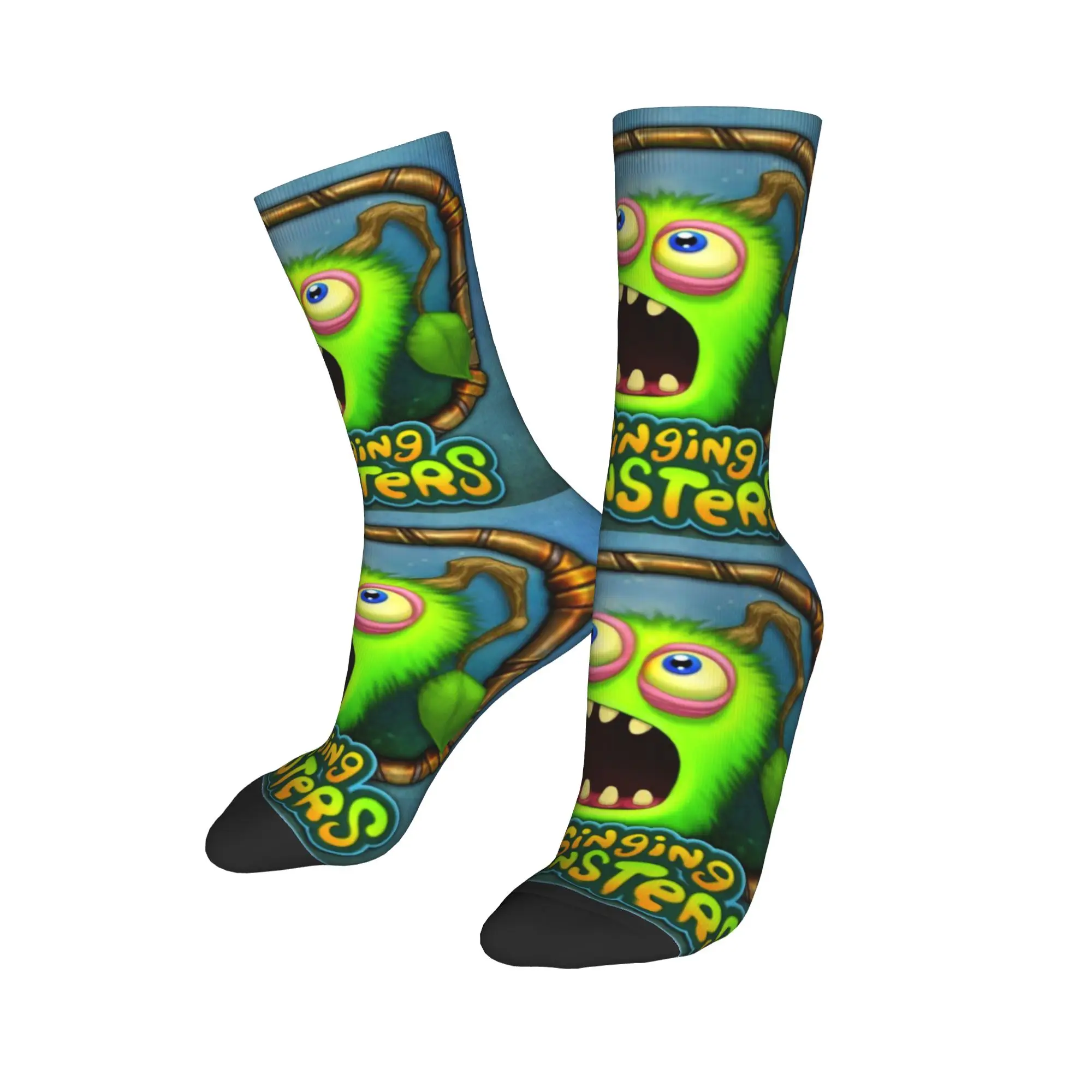 بلدي الغناء وحوش جوارب زوجين الجوارب الدافئة لينة جوارب بأشكال مضحكة الخريف الدراجات عدم الانزلاق الجرافيك الجوارب هدية عيد ميلاد