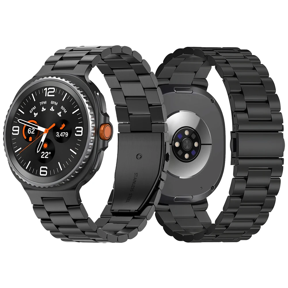 Edelstahl-Metallarmband für Samsung Galaxy Watch8 44 mm 40 mm Gliederarmband für Samsung Watch 8 Classic 46 mm ohne Lücken