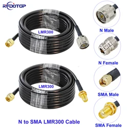1Pcs N to SMA LMR-300 SMA Male/Female to N Male/Female Connector 50 Ohm Low Loss LMR300 50-5 RF Coaxial Cable Jump Cord