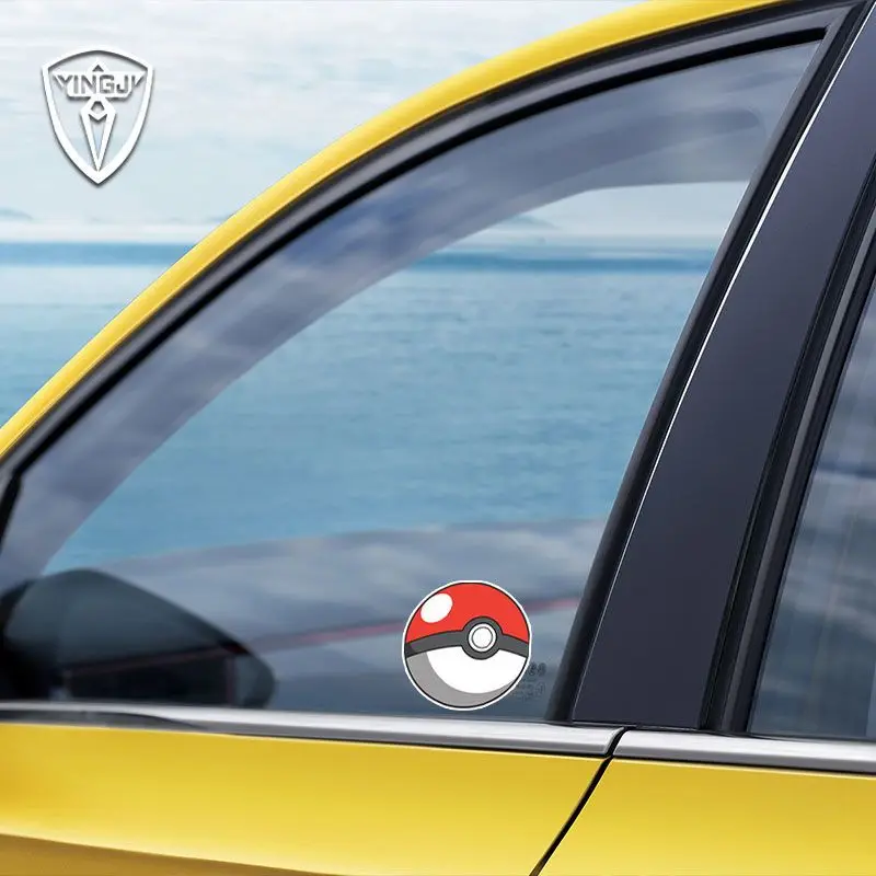 Cartoon Pokémon Sticker Cute Pikachu Squirtle Electric Side Car Motorcycle Reflective Car Sticker Decorative Sticker Wholesale