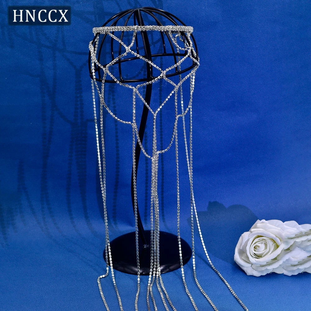 HNCCX-Bandes de Sauna pour Patients avec Longue Perceuse, Pompons, Coiffure en Strass de Mariage, Accessoires pour Cheveux, Vêtement CP657