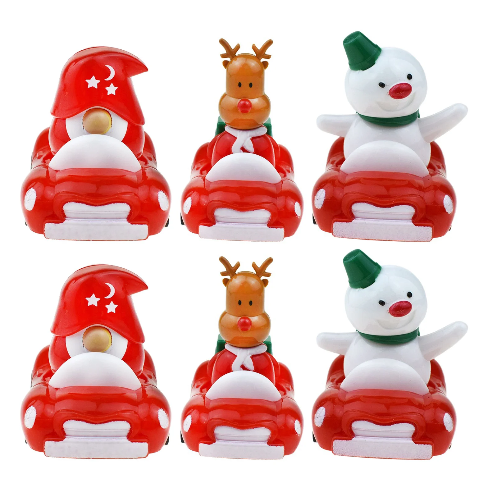 6 قطعة عطلة التراجع سيارات عيد الميلاد موضوع سانتا الرنة ثلج المركبات الصغيرة لا المطلوبة لتخزين هدايا الحفلات