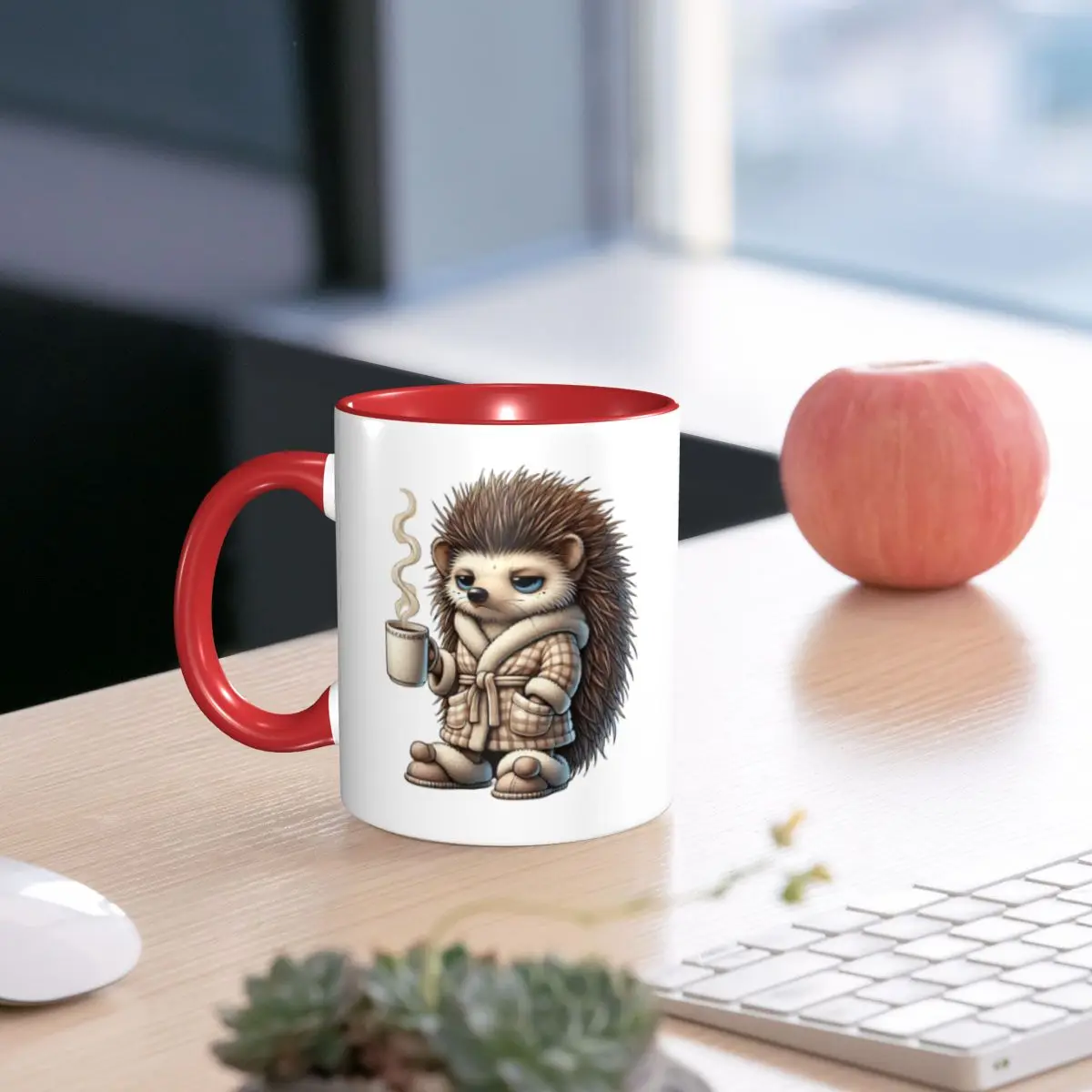 Tired Hedgehog Mug Funny Ceramic Coffee Cups Tea Mugs Milk Cup Drinkware Gift for Friends view 6