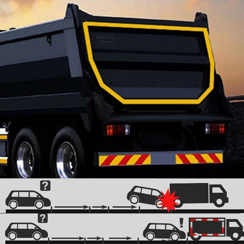 10cm x 25m/Roll Truck Reflective Adesivos Segurança Aviso Fita Impermeável Night Light Trailer Reflector Strip