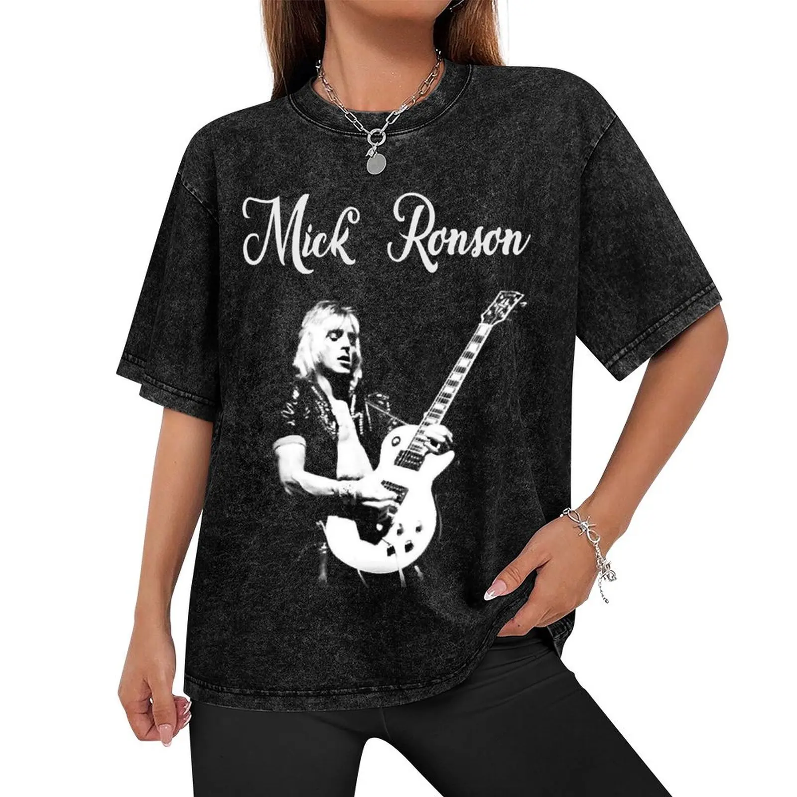 Mick Ronson Solo Live T-Shirt anime t shirts customizeds cotton graphic tees big and tall t shirts for men