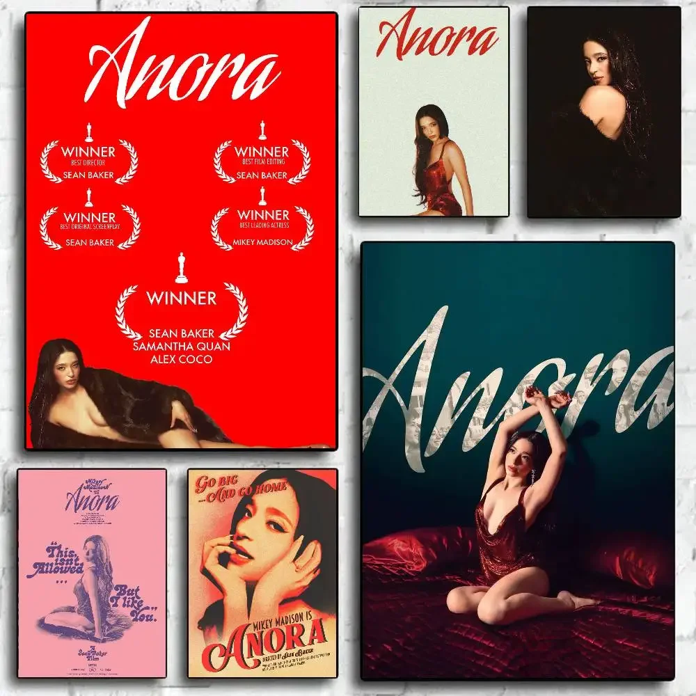 Póster de película de comedia romántica ANORA, arte de pared, decoración del hogar, decoración de habitación, pintura Digital para sala de estar, restaurante, arte de cocina