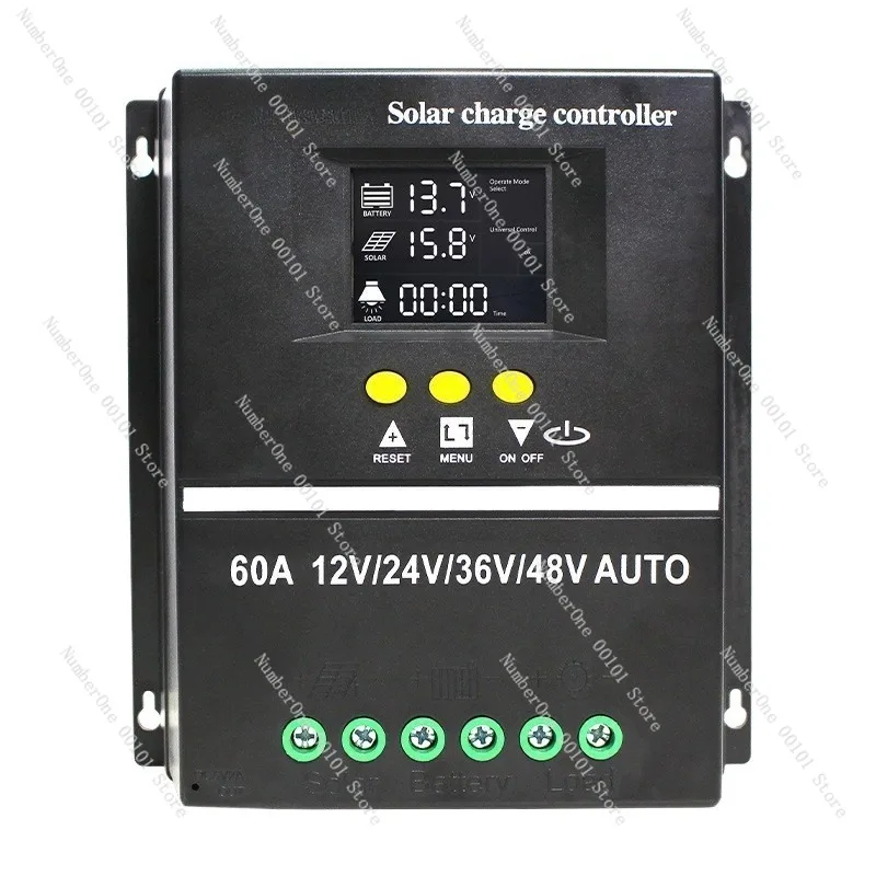 Automatic Recognition 12V, 24V, 36V, 48V Solar Photovoltaic Controllers, 60A, 80A, 100A for Energy Management