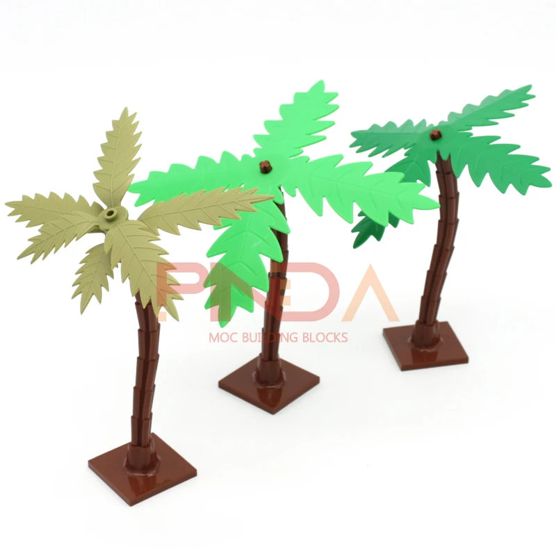 ตัวต่อ MOC 2 ชุด 43888 บล็อกตัวต่อสีเขียวทหาร ต้นไม้ ดอกไม้ หญ้า ของเล่น DIY สำหรับเด็ก ของขวัญวันเกิดเด็ก