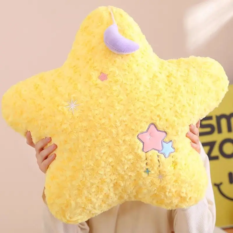 

Stars Moon Plush Toy Cushion Girl Gift Sofa Doll Living Room Sleep Throw Pillows Bedside Bedroom Decorations Embrace Backrest