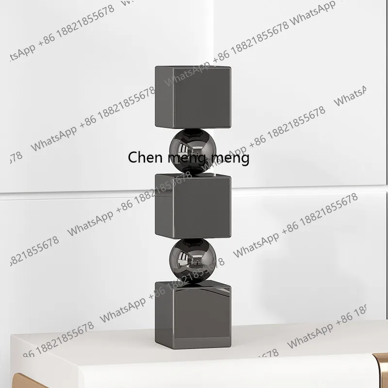 

Light luxury stainless steel sculpture desktop living room decoration model room art decoration entrance ornament