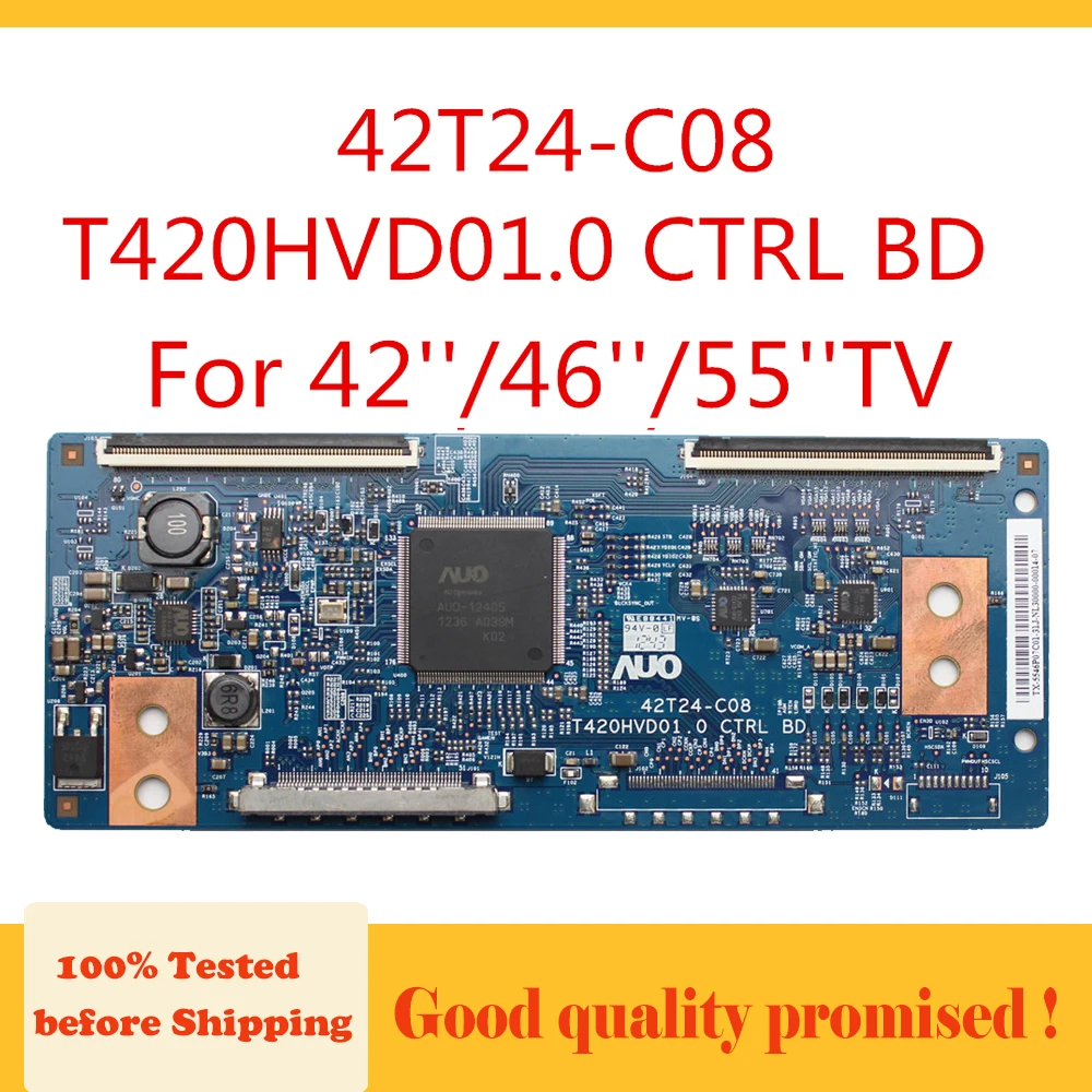 Tcon 보드 정품 Tcon 보드, T420HVD01.0 CTRL BD 42T24-C08, 42 인치, 46/55 인치 TV 교체 보드, 무료 배송