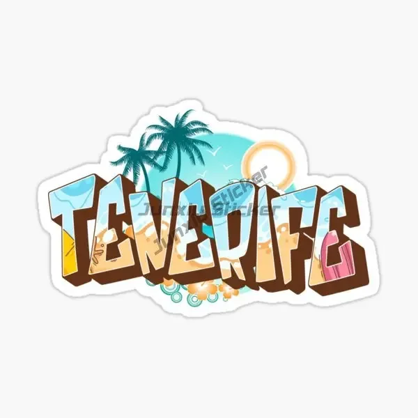 Spain Tenerife Map Scenery Emblem Creative Stickers for Car Van Helmet Wall Window Fridge Table Decoration Accessories