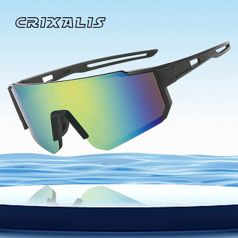 CRIXALIS Oversized Vintage Sunglasses for Men Brand Outdoor Sports Sun Glasses Women Travel Mirror Shades UV400 zonnebril heren