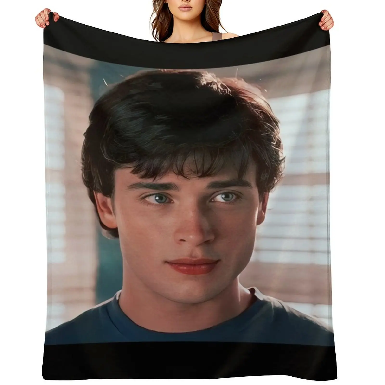 

Tom welling Throw Blanket valentine gift ideas Plaid on the sofa Soft Beds Flannels Blankets