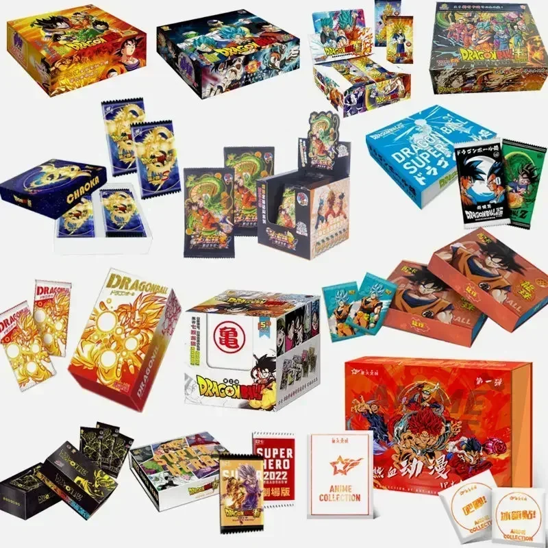 anime Dragon Ball Cards Shiny Son Goku Saiyan Vegeta Anime Trading Battle Booster Box Game Children Collection Card Gift Toy