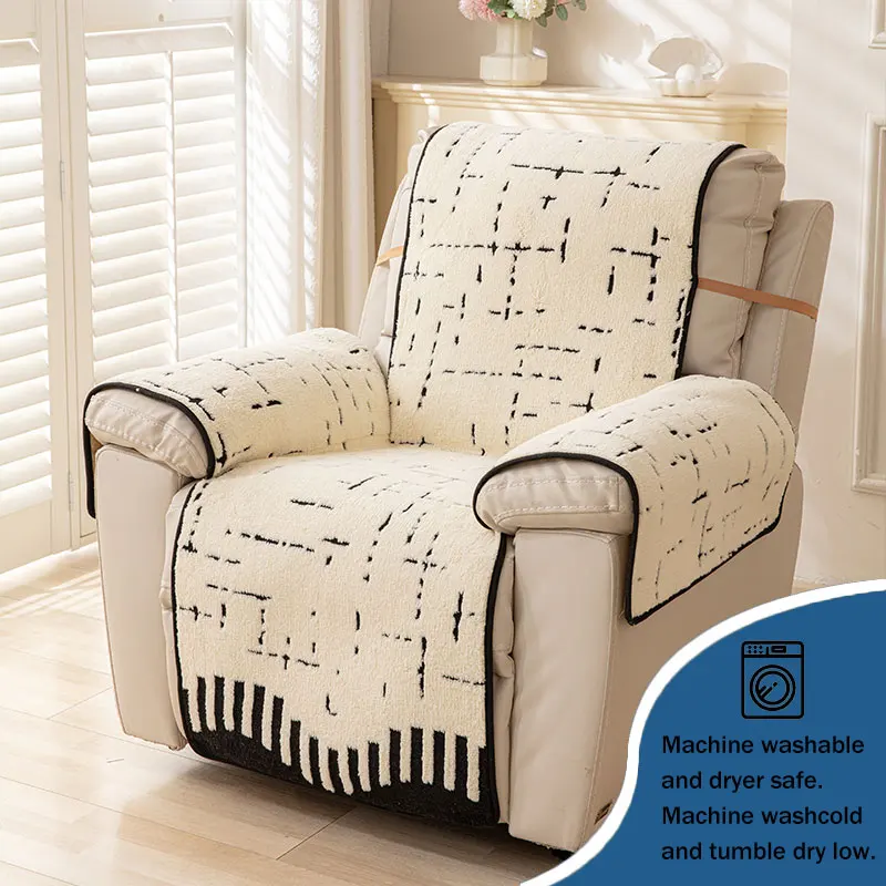 1 Stück – schwarz-weiß gestreiftes Einzel-Sofakissen von Chivas, kratzfestes Sofa-Schutzpolster, moderner minimalistischer Stil