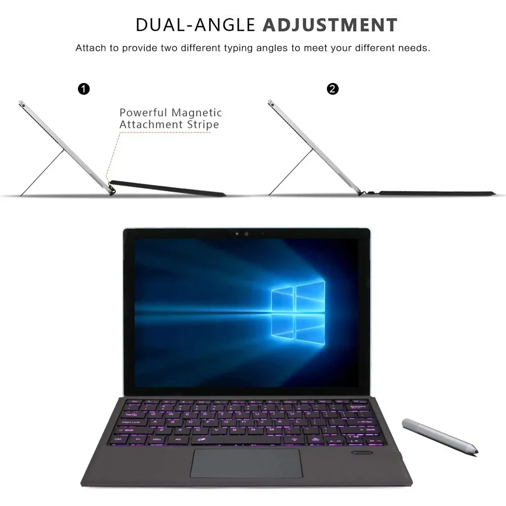 Wireless Bluetooth Keyboard With Trackpad For Microsoft Surface Go 4 3 2 1 10.5Inch,Backlit Keyboard For Surface GO 2 3 4 10.5'' view 6