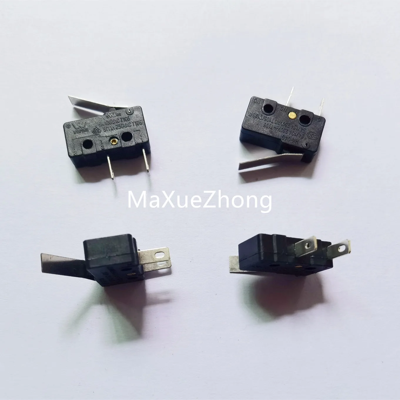 Original new 100% HK-04G micro switch long foot with handle slightly bent 2pin often break and press on 5A 10A250VAC