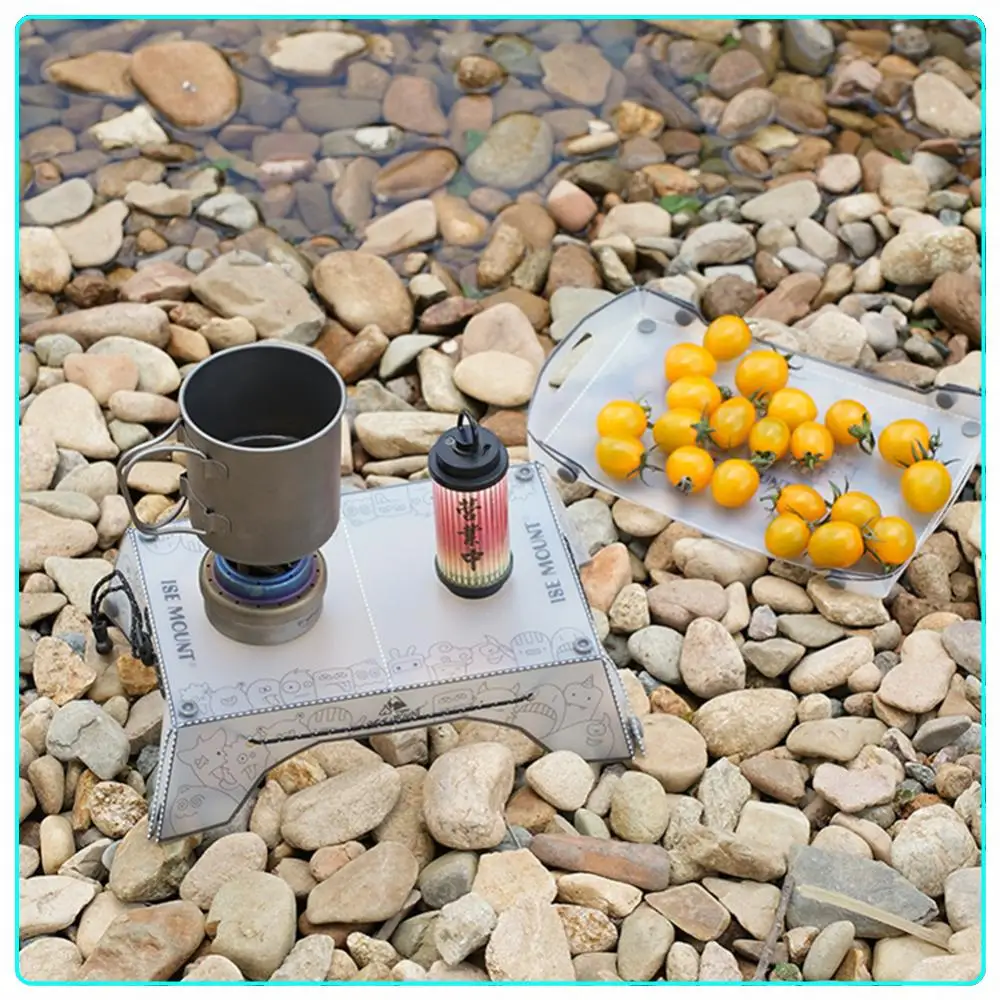 

Outdoor PP Board Folding Table Super Strong Lightweight Camping Picnic Tray Portable Heavy Duty Load Bearing Travel Table