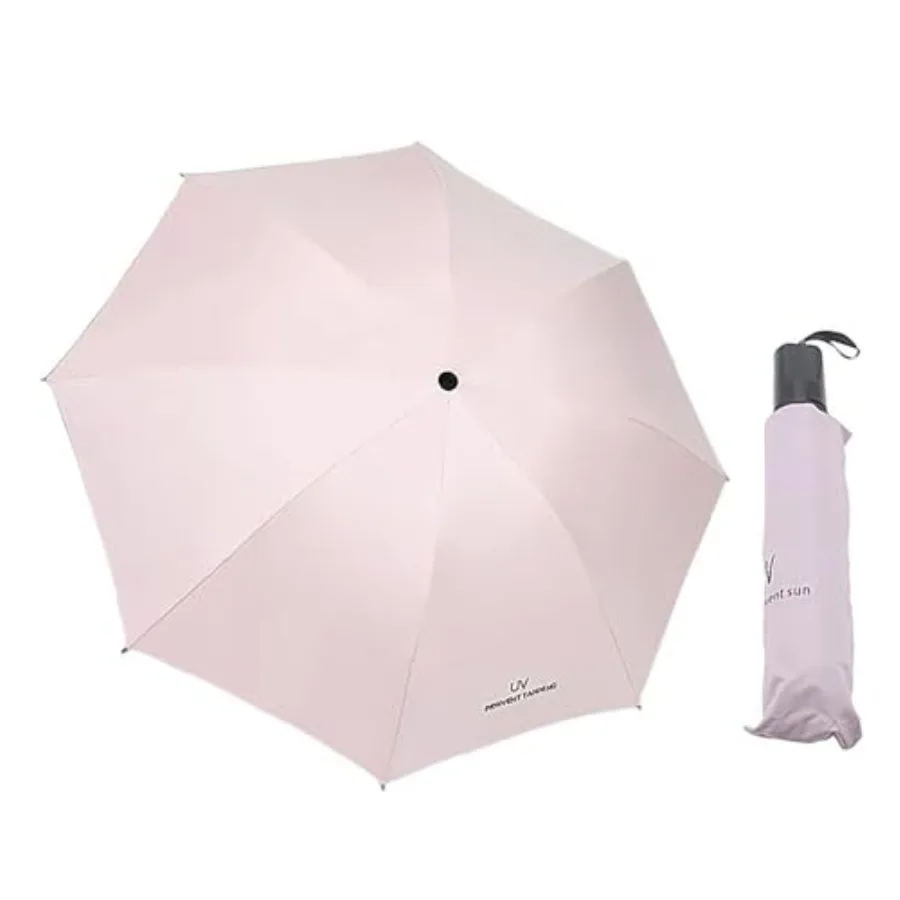 

Rainproof and Sunshade Manual Umbrella, 37.8 Inch x 25.6 Inch 8 Ribs Windproof Folding Umbrella for Outdoors and Travel