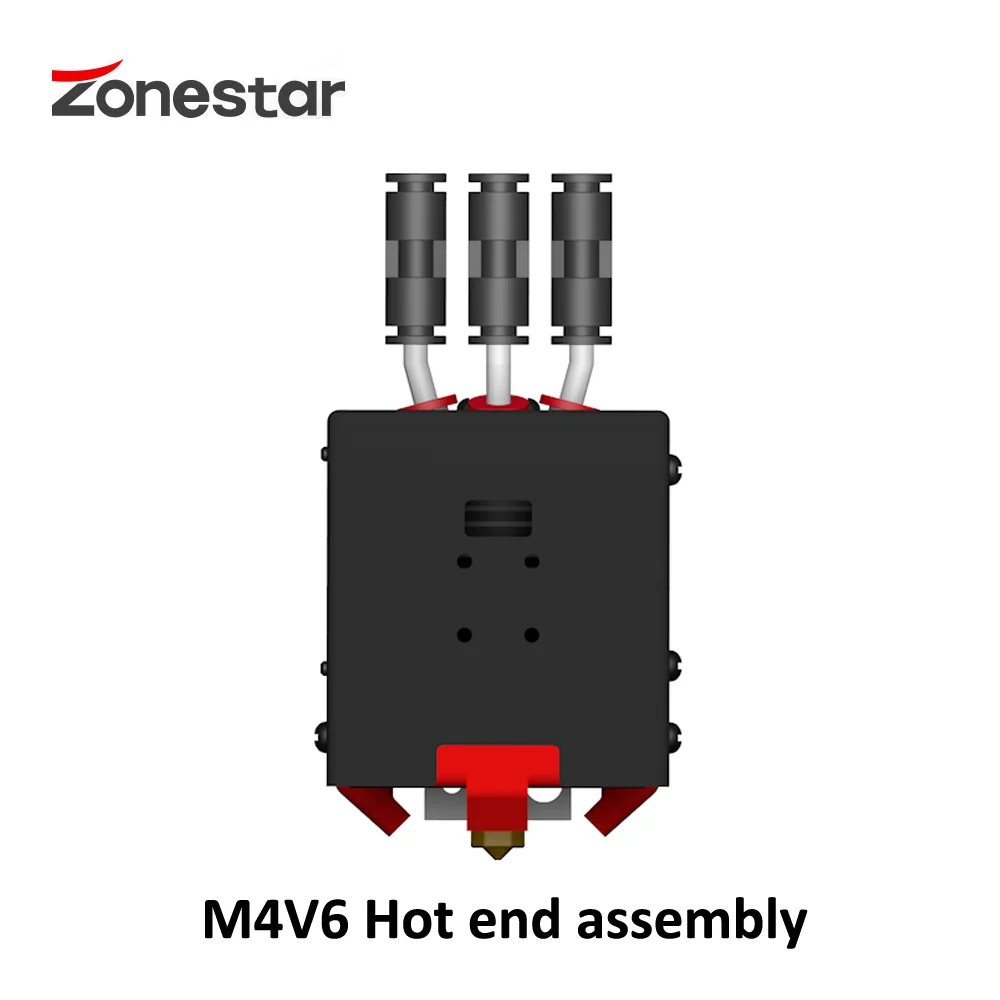 ZONESTAR M4V6  6th varianta 4-IN-1-OUT míchat barva hotend spojování čtyři barvivo printhead tryska 1.75mm nitka tiskárna