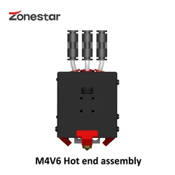 Zones tar m4v6 die 6. Version 4-in-1-out Mix Farbe Hotend-Baugruppe vier Farben Druckkopf düse 1,75mm Filament drucker