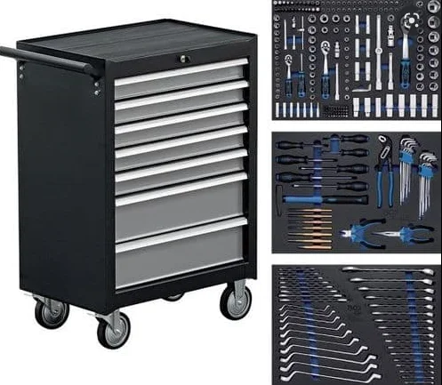 2023 Tool Cabinet With Drawers With Hand Tools Set Auto Repair Storage Full Of Tools Drawer Trolley