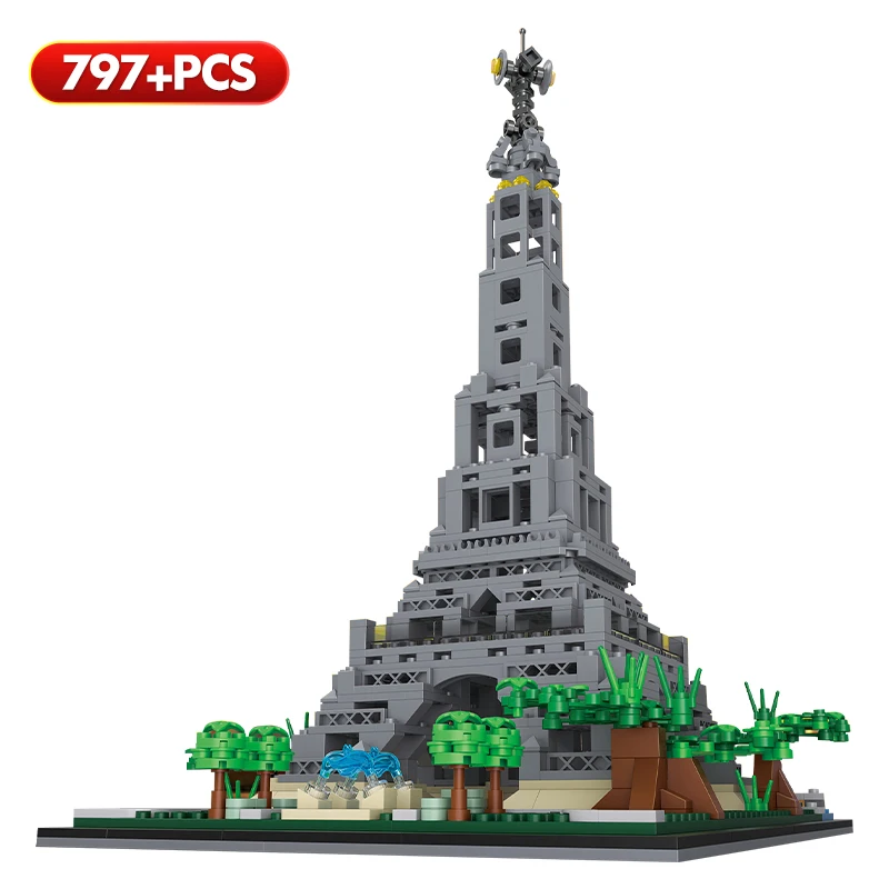 

797PCS City Mini Famous Tower Ancient Architecture Model Building Blocks Assembly Bricks Educational Toys for Children Gift