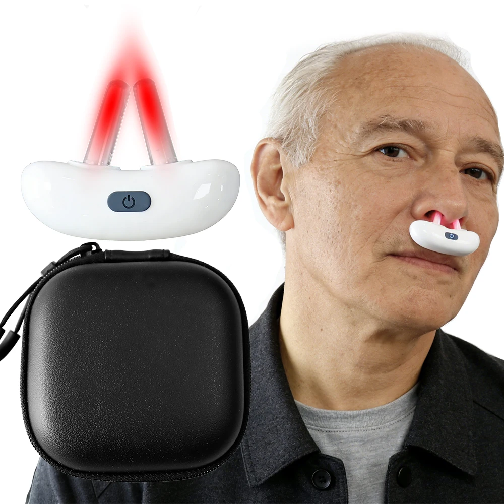 Portable Cordless Infrared Nasal Care Device Low Frequency Pulse Nasal Massager Improve Breathing Daily Nose Care Instrument