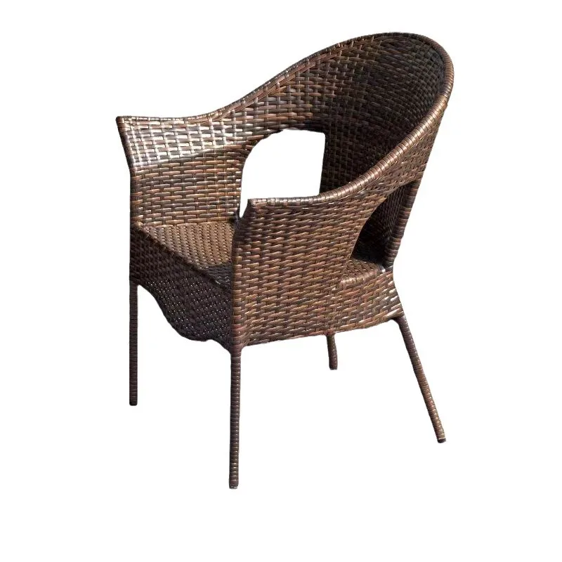 

Outdoor rattan table and chairs three-piece courtyard rattan balcony hotel dining chair five-piece set