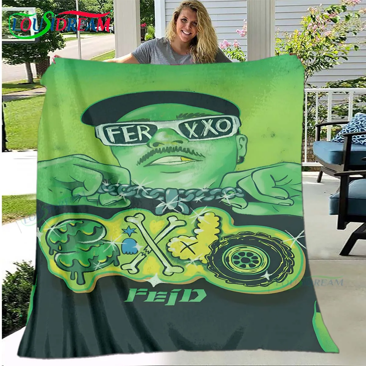 100% Polyester Pop Singer F-Ferxxo Four Seasons Blanket Sofa Cover Travel Bed Plush Blanket Travel Office Break Blanket Gift