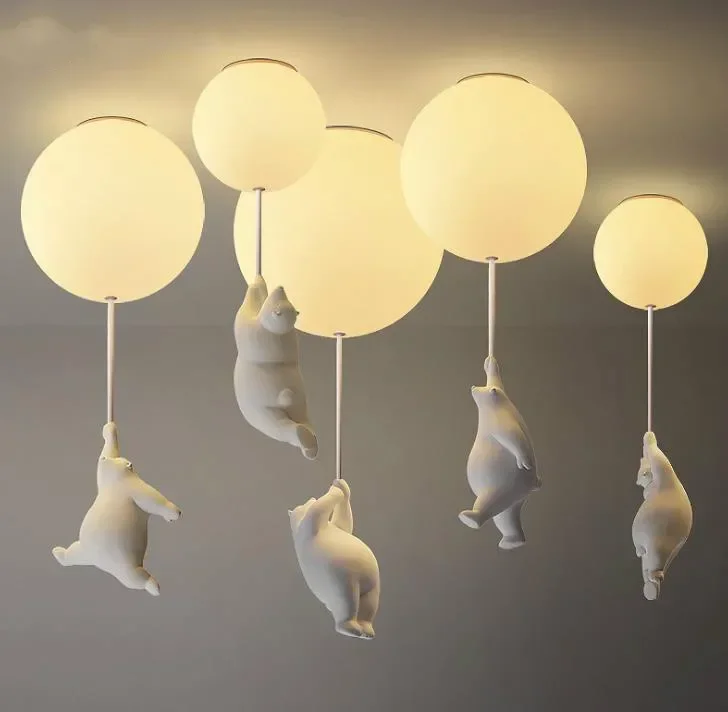 

Modern LED Ceiling Lights Warm Cartoon Bear Ceiling lamp for Kids Rooms Bedroom Lamp Children's Room Decor LED Light