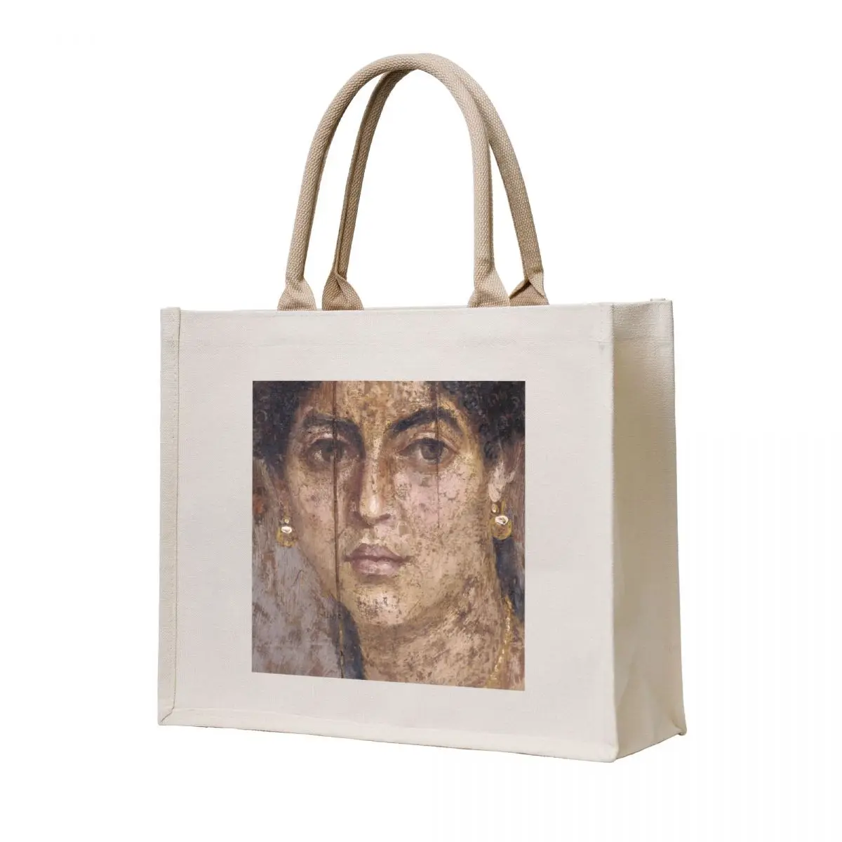 

Fayoum portrait. 55-70 AD Tote Bag university shopper bag female bag canvas shopping