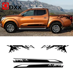 Autocollants de jupe latérale de porte de ramassage de lit de coffre de camion Nissan Navara, graphiques latéraux en vinyle, couverture de décoration personnalisée, accessoires de réglage automatique