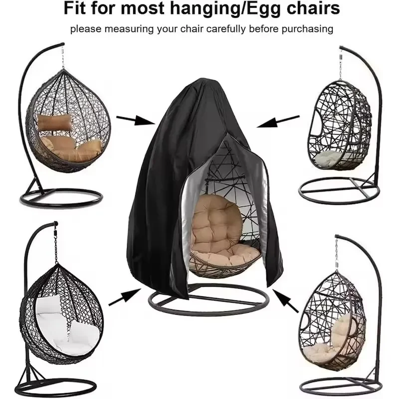 2026 NEW Waterproof Heavy Duty Patio Hanging Egg Chair Cover Single/Double Seat Cocoon Swing Chair Protector Garden Dust Cover