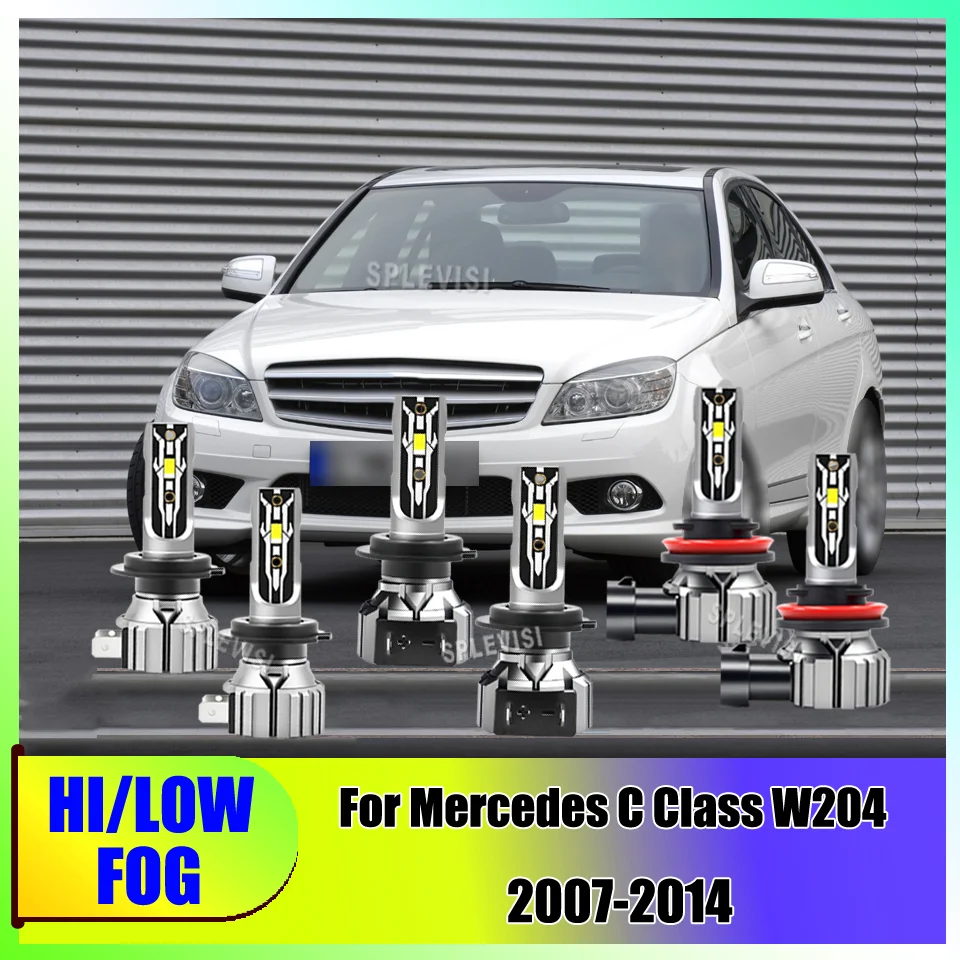 

Automotive Headlights High Low Bulb Fog Light Dust-Proof Combo For Mercedes C Class W204 2007 2008 2009 2010 2011 2012 2013 2014