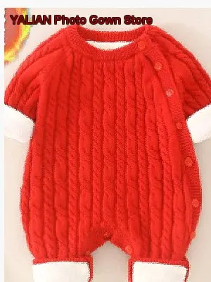 Infant Onesie Spring Autumn Newborn Boys Girls Set Fleece Lined Warm Outwear Knit Clothes