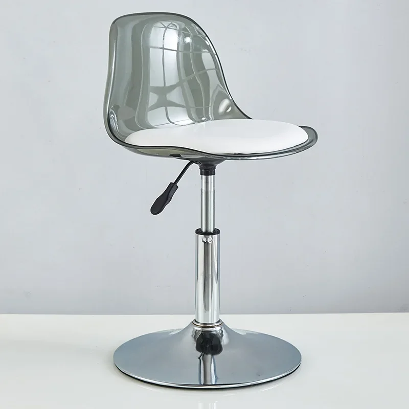 Nordic moderno cadeiras de bar café acrílico luxo giratória banqueta minimalista curto sillas para comedor restaurante móveis