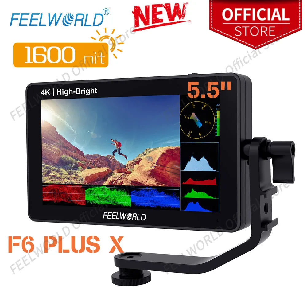 FEELWORLD F6 PLUSX Touch Screen 5.5 Inch Portable Monitor Camere DSLR 3D LUT Full HD 1920x1080 Video Focus Assist Support 4K HDM