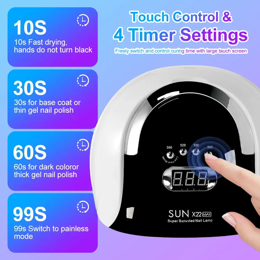 Sèche-ongles aste avec lampe LED UV, séchage rapide, sans fil, durcissement de tous les vernis à ongles en gel, manucure