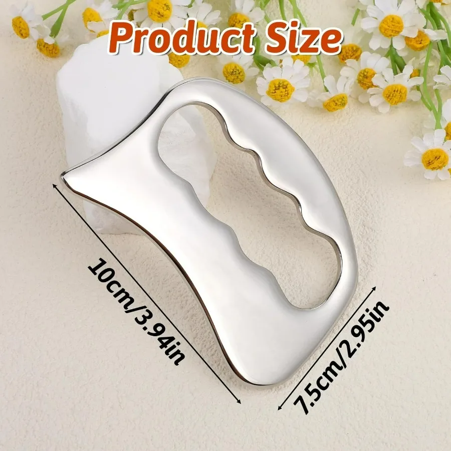 Professional Massage Tool - Full Body Stainless Steel Gua Sha for Shoulders, Back & Legs, Handheld Design for Targeted Comfort