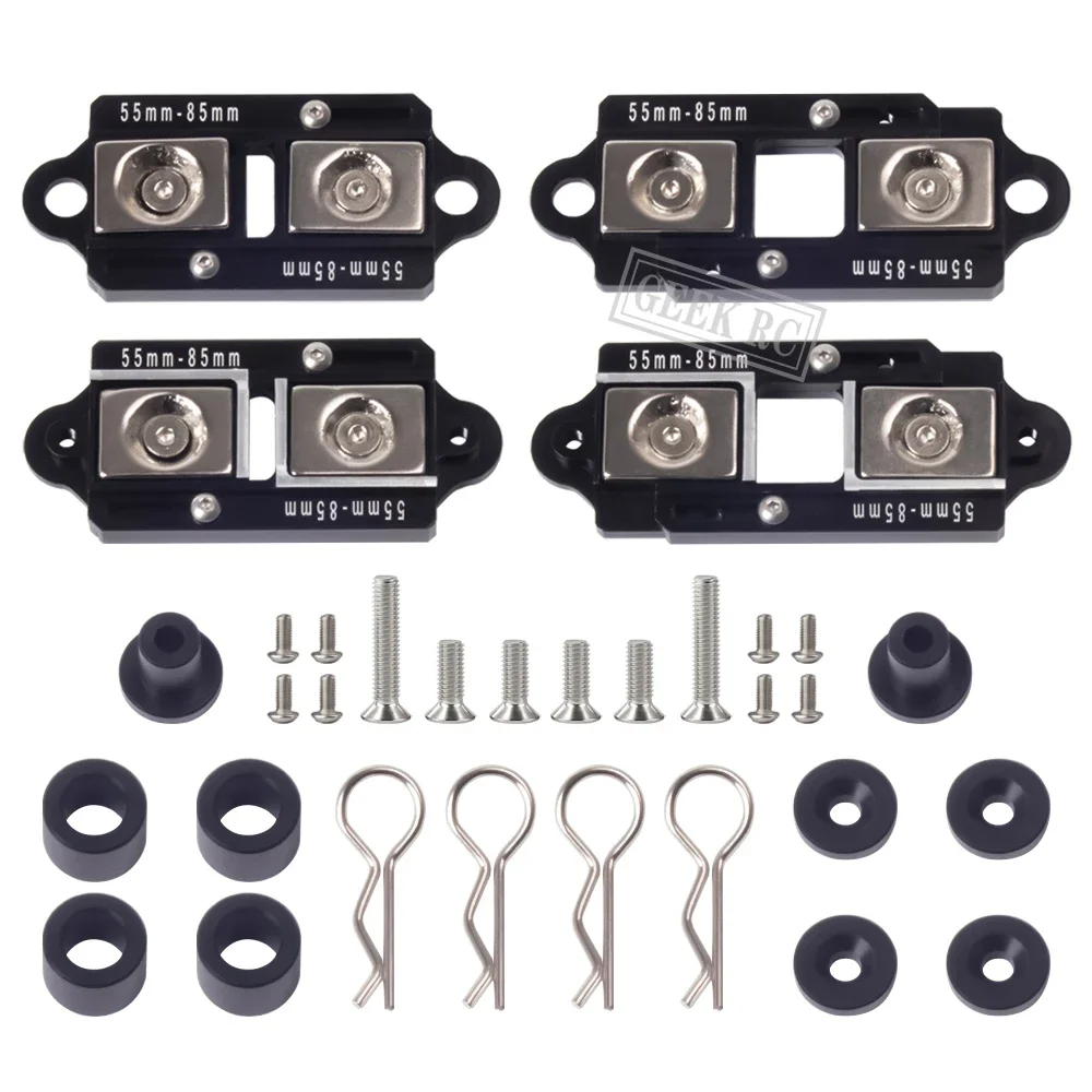 4PCS 55-85mm Adjustable Magnet Body Posts Invisible Magnetic Car Shell Mount for 1/10 RC Crawler Axial SCX10 TRX4 TRX-6